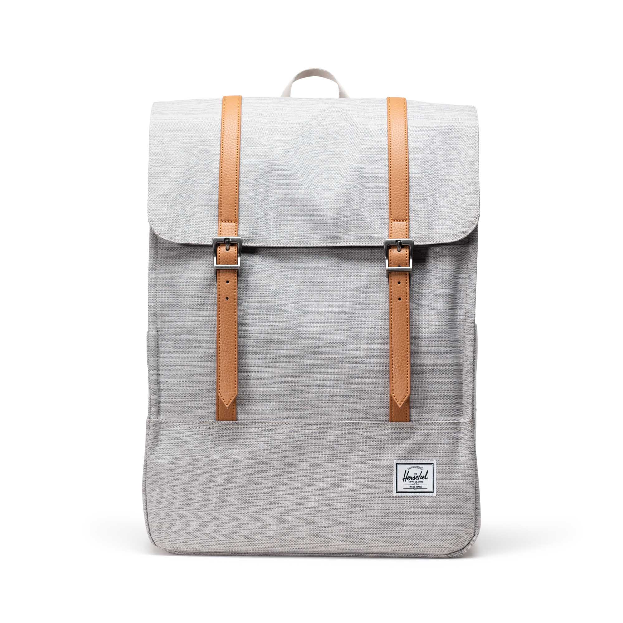 Kırçıllı Açık Gri Herschel Survey Su İtici Kumaş Sırt Çantası, 16" Laptop Uyumlu, 20 L